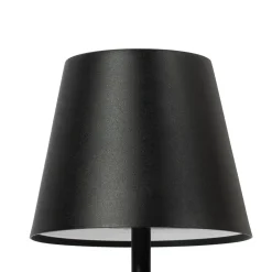 Lindby LED ladattava pöytävalaisin Janea CUBE, musta, metallia