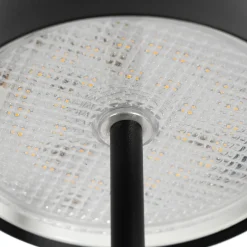 Lindby LED ladattava pöytävalaisin Janea CUBE, musta, metallia