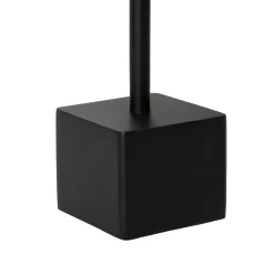 Lindby LED ladattava pöytävalaisin Janea CUBE, musta, metallia