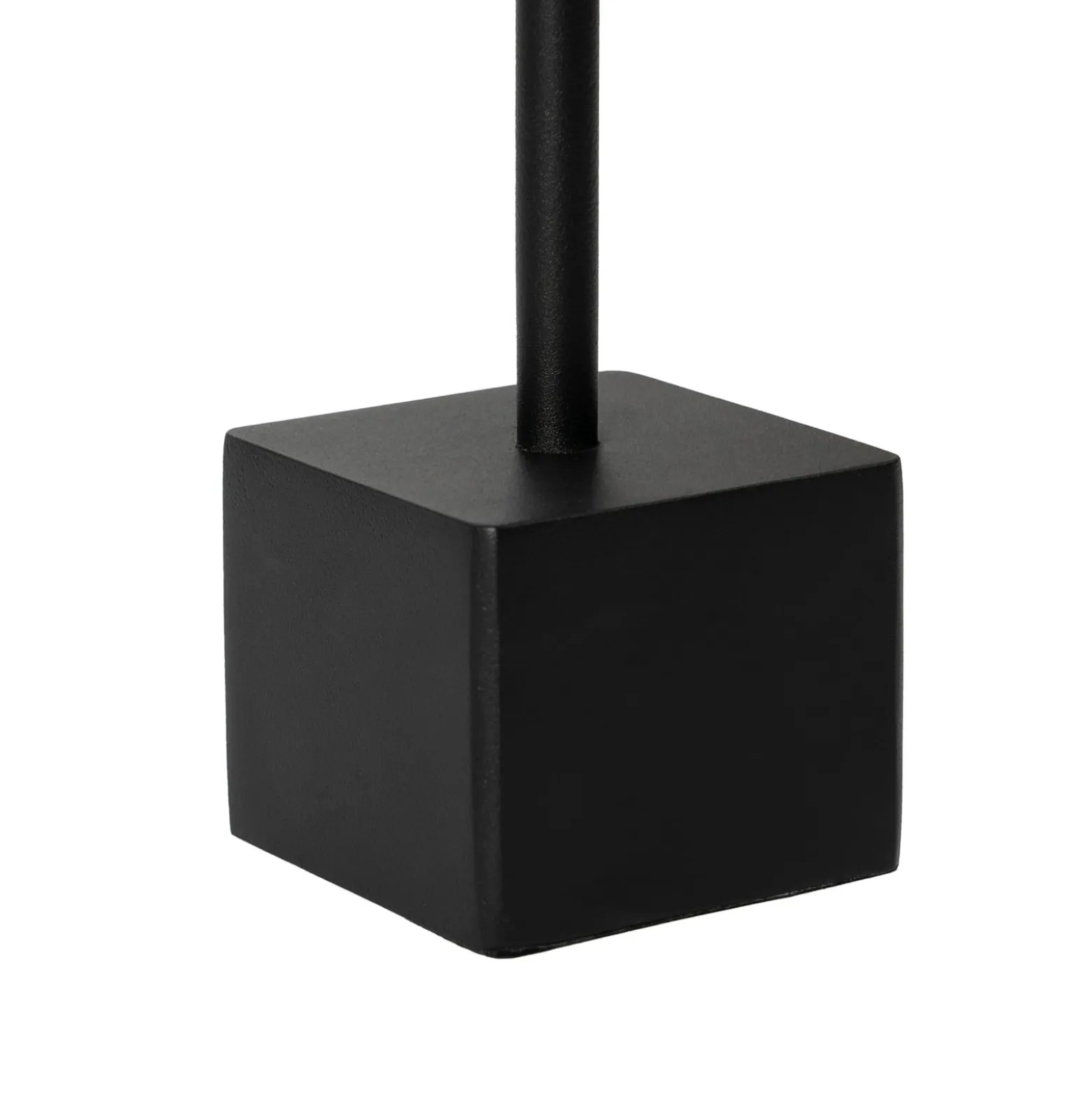 Lindby LED ladattava pöytävalaisin Janea CUBE, musta, metallia