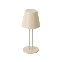 Lindby LED ladattava pöytävalaisin Janea TWIN, beige, metallia