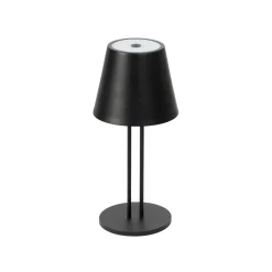 Lindby LED ladattava pöytävalaisin Janea TWIN, musta, metallia