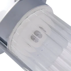 Lindby LED-ladattava pöytävalaisin Mareli, kromi, metalli, Ø 18 cm