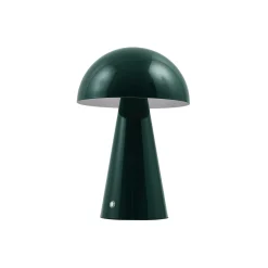 Lindby LED-ladattava pöytävalaisin Nevijo, vihreä, Ø20 cm, USB, himmennin
