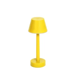 Lindby LED-ladattava valaisin Gaja, keltainen, USB, IP44, RGBW,