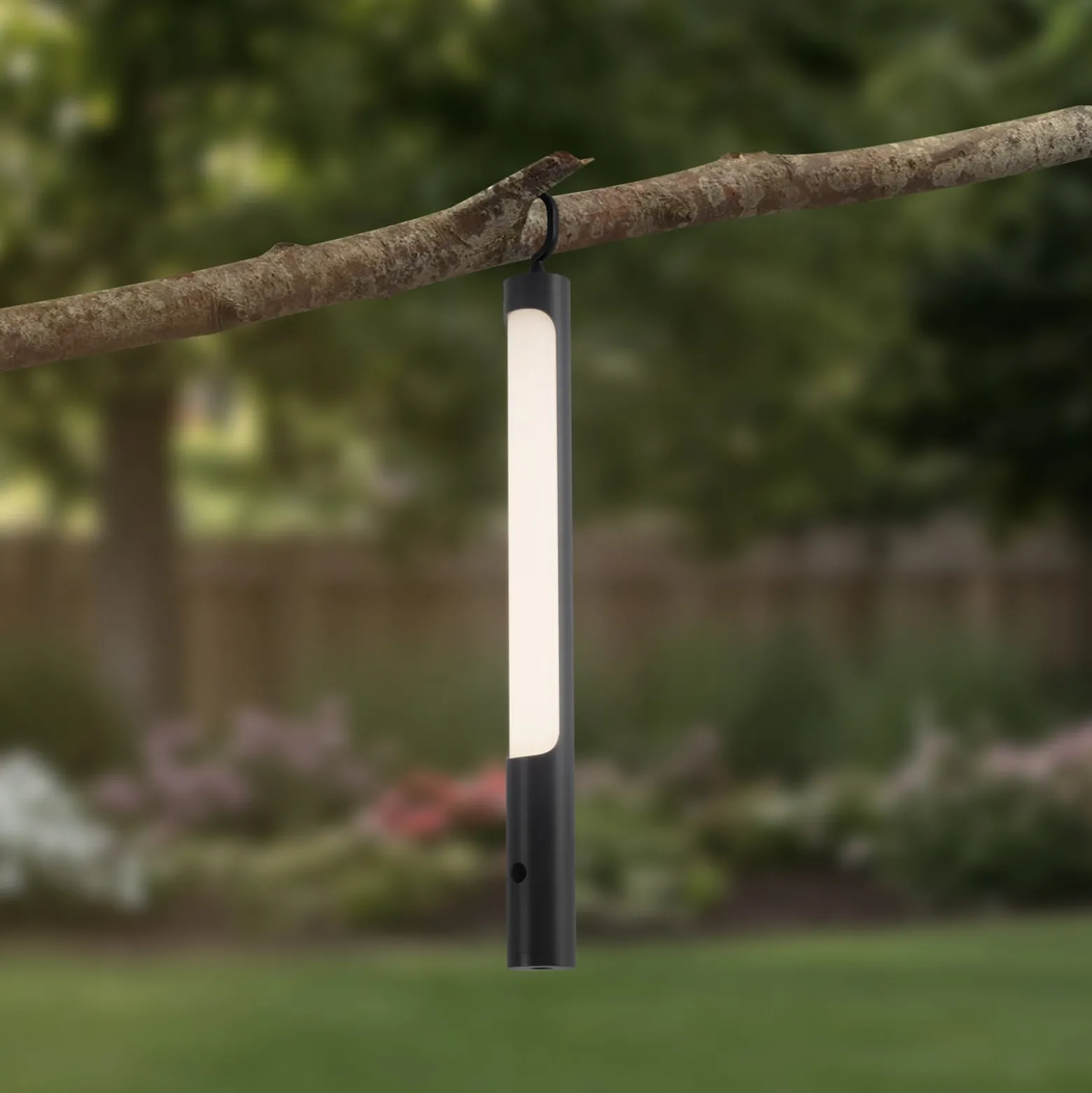 Lindby LED-ladattava valaisin Kompis, antrasiitti, himmennettävä, IP54