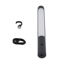 Lindby LED-ladattava valaisin Kompis, antrasiitti, himmennettävä, IP54