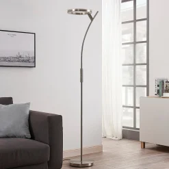 Lindby LED-lattiavalaisin Darion, harmaa, metallia, himmennettävä, 180cm