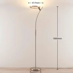 Lindby LED-lattiavalaisin Darion, harmaa, metallia, himmennettävä, 180cm