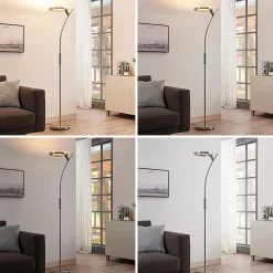 Lindby LED-lattiavalaisin Darion, harmaa, metallia, himmennettävä, 180cm