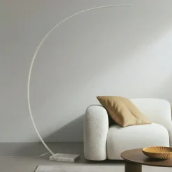 Lindby LED-lattiavalaisin Kendra, valkoinen, alumiini, korkeus 180cm