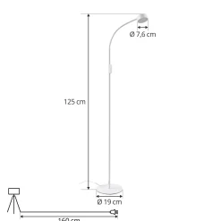 Lindby LED-lattiavalaisin Maori, valkoinen, metalli, CCT, himmennettävä