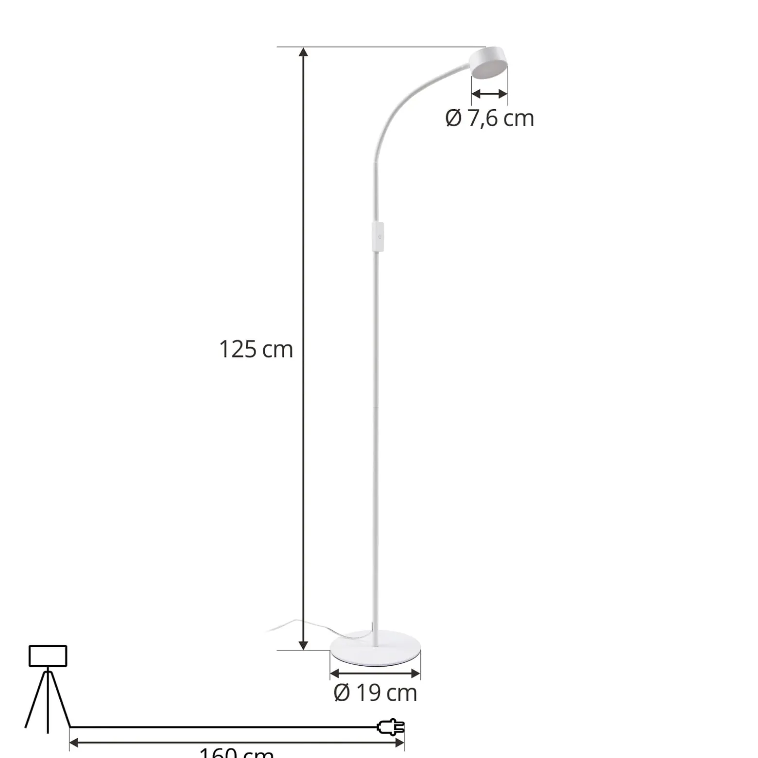 Lindby LED-lattiavalaisin Maori, valkoinen, metalli, CCT, himmennettävä