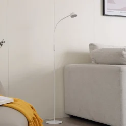 Lindby LED-lattiavalaisin Maori, valkoinen, metalli, CCT, himmennettävä