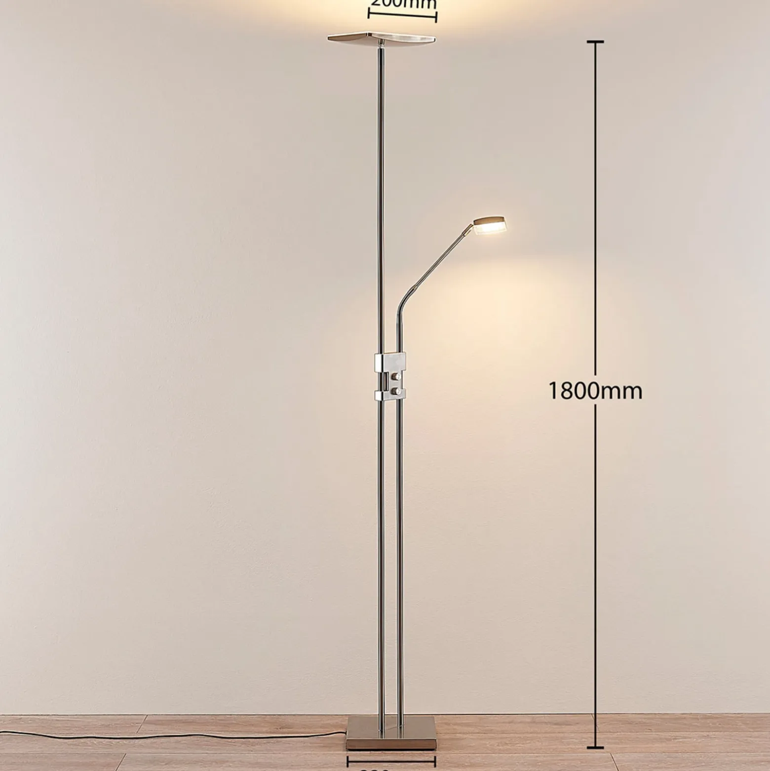 Lindby LED-lattiavalo Jonne, kulmikas, lukuvarsi, himmennettävä, 180 cm