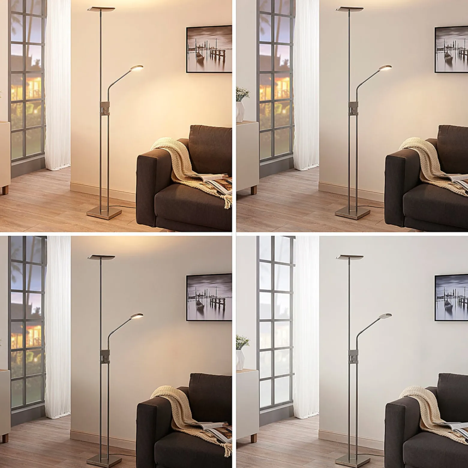 Lindby LED-lattiavalo Jonne, kulmikas, lukuvarsi, himmennettävä, 180 cm