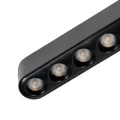 Lindby LED-nauha 48V Lumaro,musta,12 pistettä,2,4cm,himmennettävä
