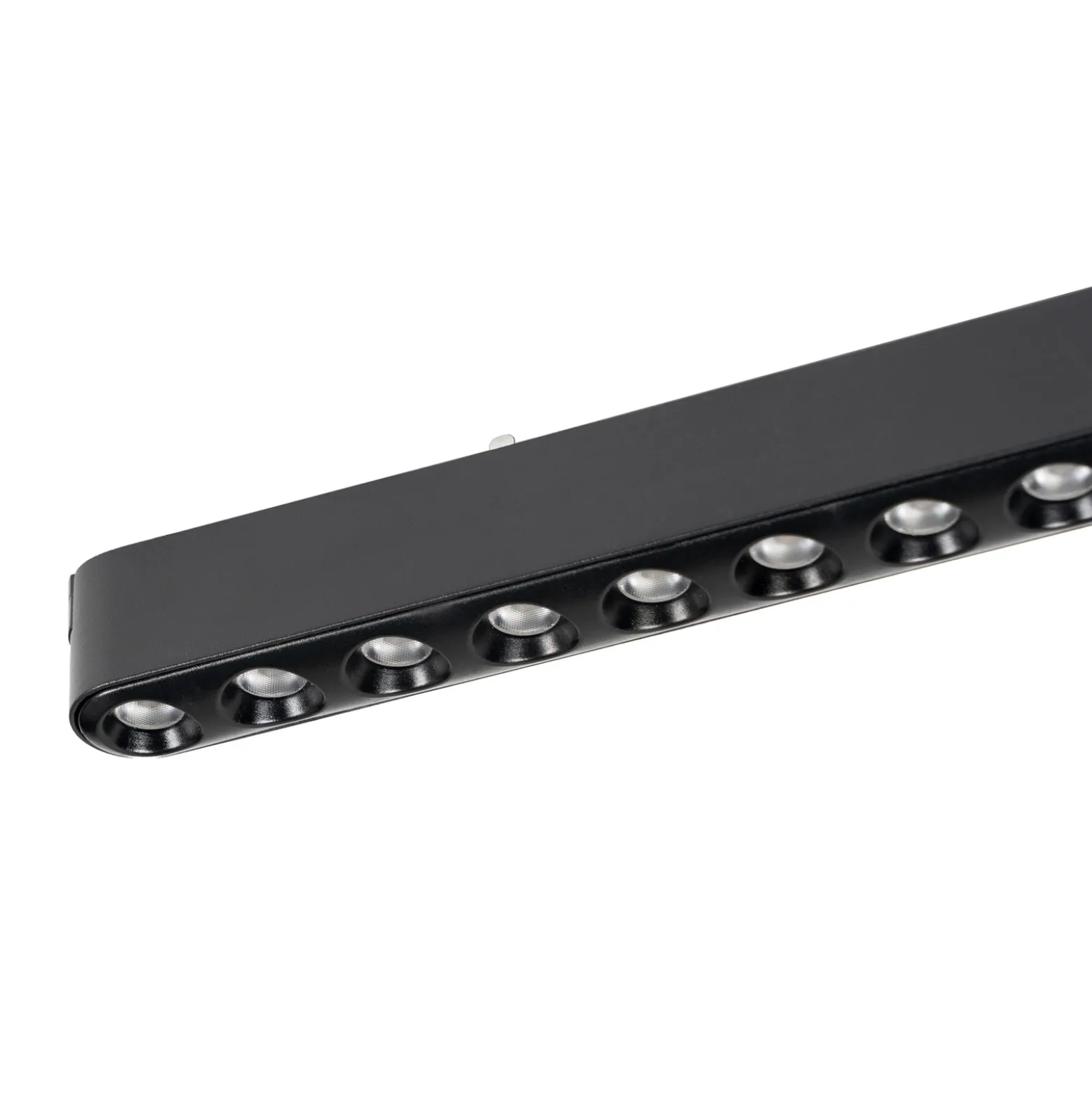 Lindby LED-nauha 48V Lumaro,musta,12 pistettä,2,4cm,himmennettävä