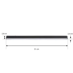 Lindby LED-nauha 48 V Lumaro,musta,20W,muovinen,himmennettävä