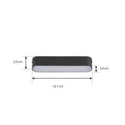 Lindby LED-nauha 48 V Lumaro, musta,5W,muovinen,himmennettävä