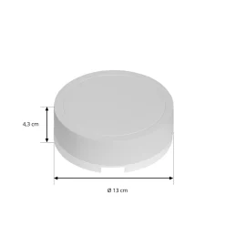 Lindby LED-ohjain Lumaro, valkoinen, Ø 13 cm, 100W