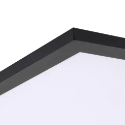 Lindby LED-paneeli Enhife, musta, 40 x 40 cm, metalli, 4000K