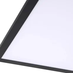 Lindby LED-paneeli Enhife, musta, 40 x 40 cm, metalli, 4000K