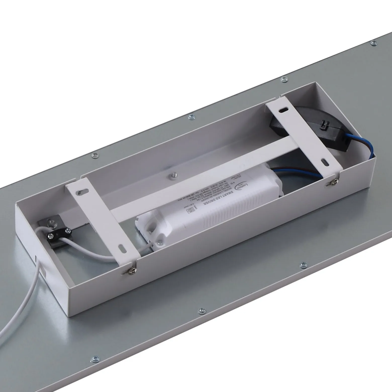 Lindby LED-paneeli Enhife, valkoinen, 80 x 20 cm, metallia, 4000 K