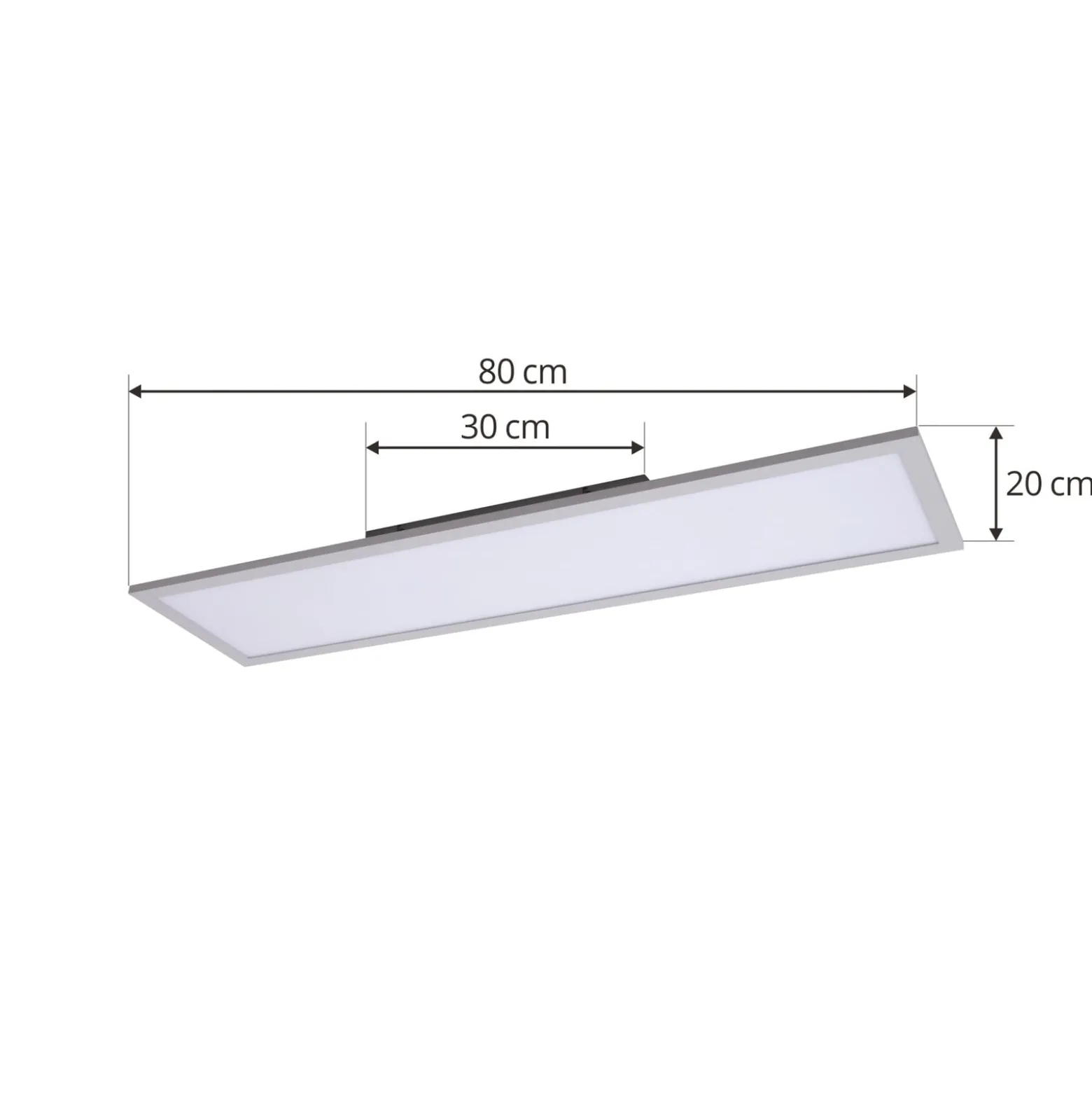 Lindby LED-paneeli Enhife, valkoinen, 80 x 20 cm, metallia, 4000 K