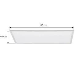 Lindby LED-paneeli Lamin, valkoinen, 80 cm, CCT, himmennettävä, kauko-ohjain