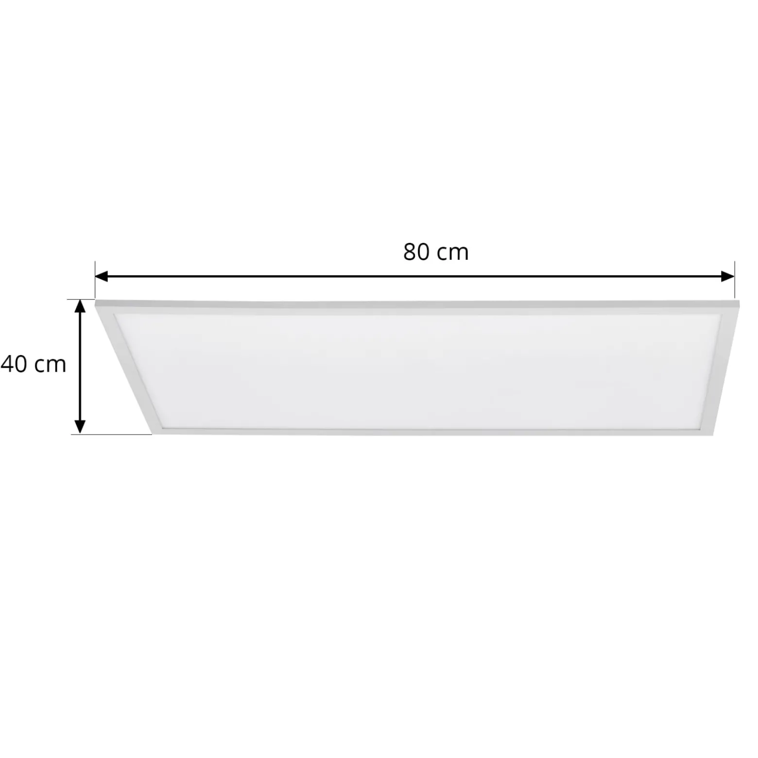 Lindby LED-paneeli Lamin, valkoinen, 80 cm, CCT, himmennettävä, kauko-ohjain
