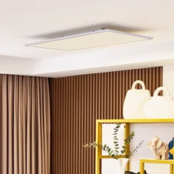 Lindby LED-paneeli Lamin, valkoinen, 80 cm, CCT, himmennettävä, kauko-ohjain