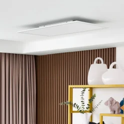 Lindby LED-paneeli Lamin, valkoinen, 80 cm, CCT, himmennettävä, kauko-ohjain