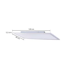 Lindby LED-paneeli Livel, CCT, 120 cm x 30 cm, kaukosäädin