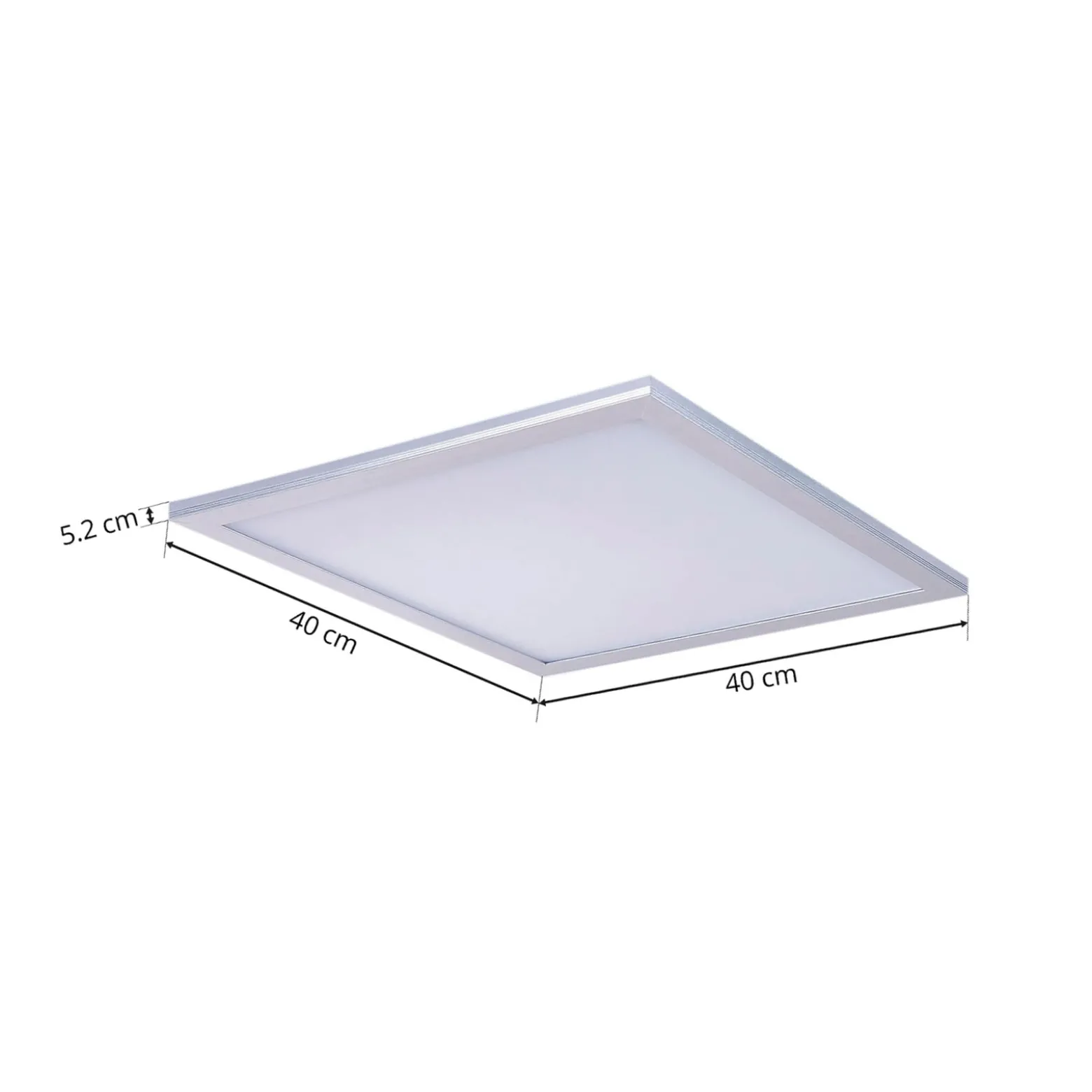 Lindby LED-paneeli Livel, CCT, 40 cm x 40 cm, kaukosäädin