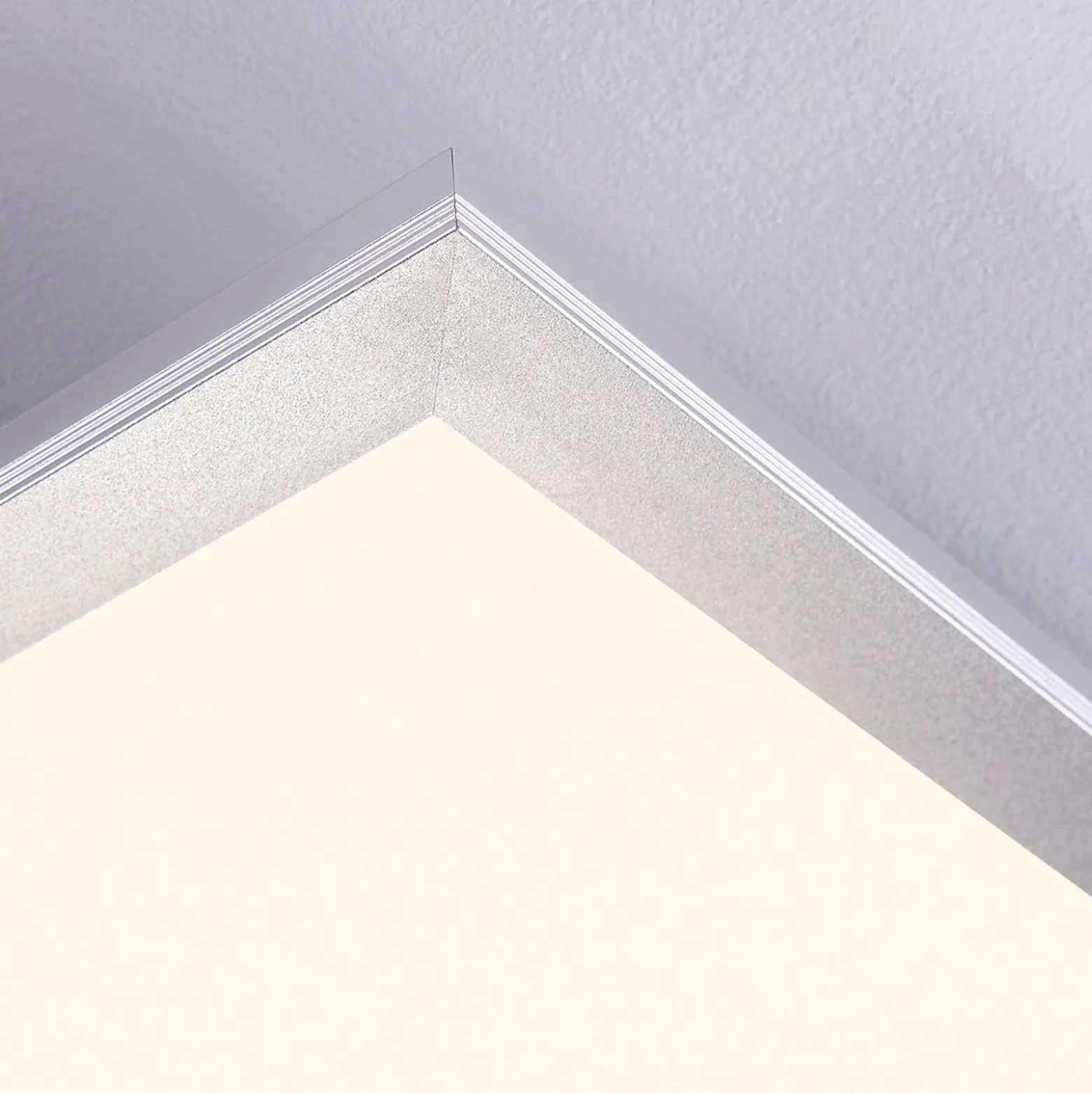Lindby LED-paneeli Livel, 2 kpl, 4000 K, 40 x 40 cm, hopea