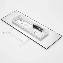 Lindby LED-paneeli Nelios, 80 x 30 cm, 4 000K, musta, metallia