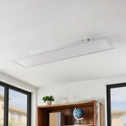 Lindby LED-paneeli Quais, 30 x 120 cm, valkoinen, alumiini, 4 000K