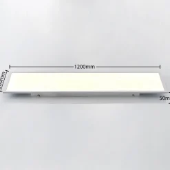 Lindby LED-paneeli Quais, 30 x 120 cm, valkoinen, alumiini, 4 000K