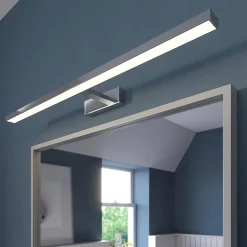 Lindby LED-peilivalaisin Jukka, 90 cm, kromi, metalli, IP44