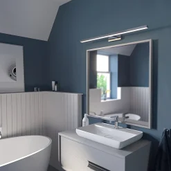 Lindby LED-peilivalaisin Jukka, 90 cm, kromi, metalli, IP44