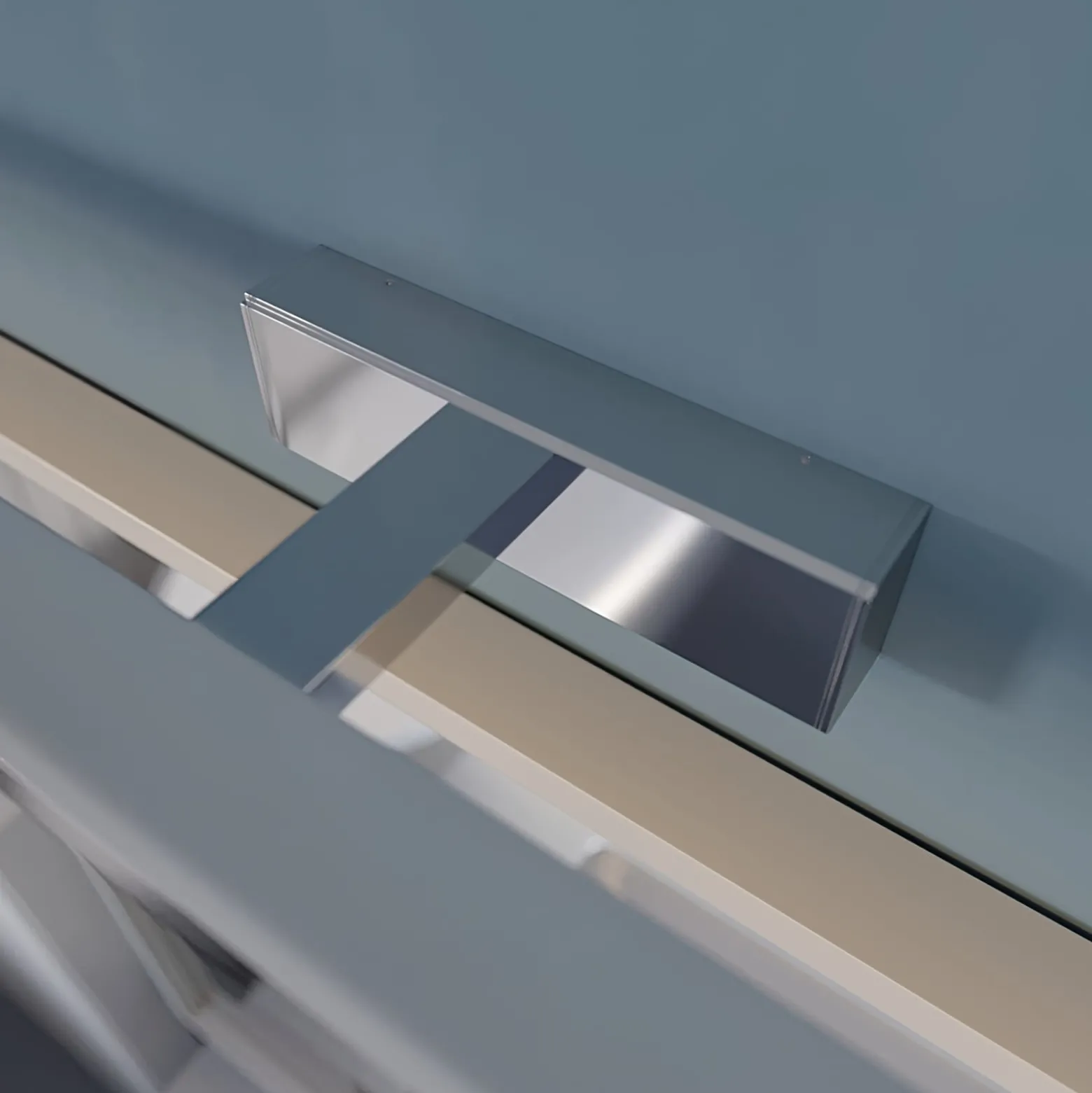 Lindby LED-peilivalaisin Jukka, 90 cm, kromi, metalli, IP44