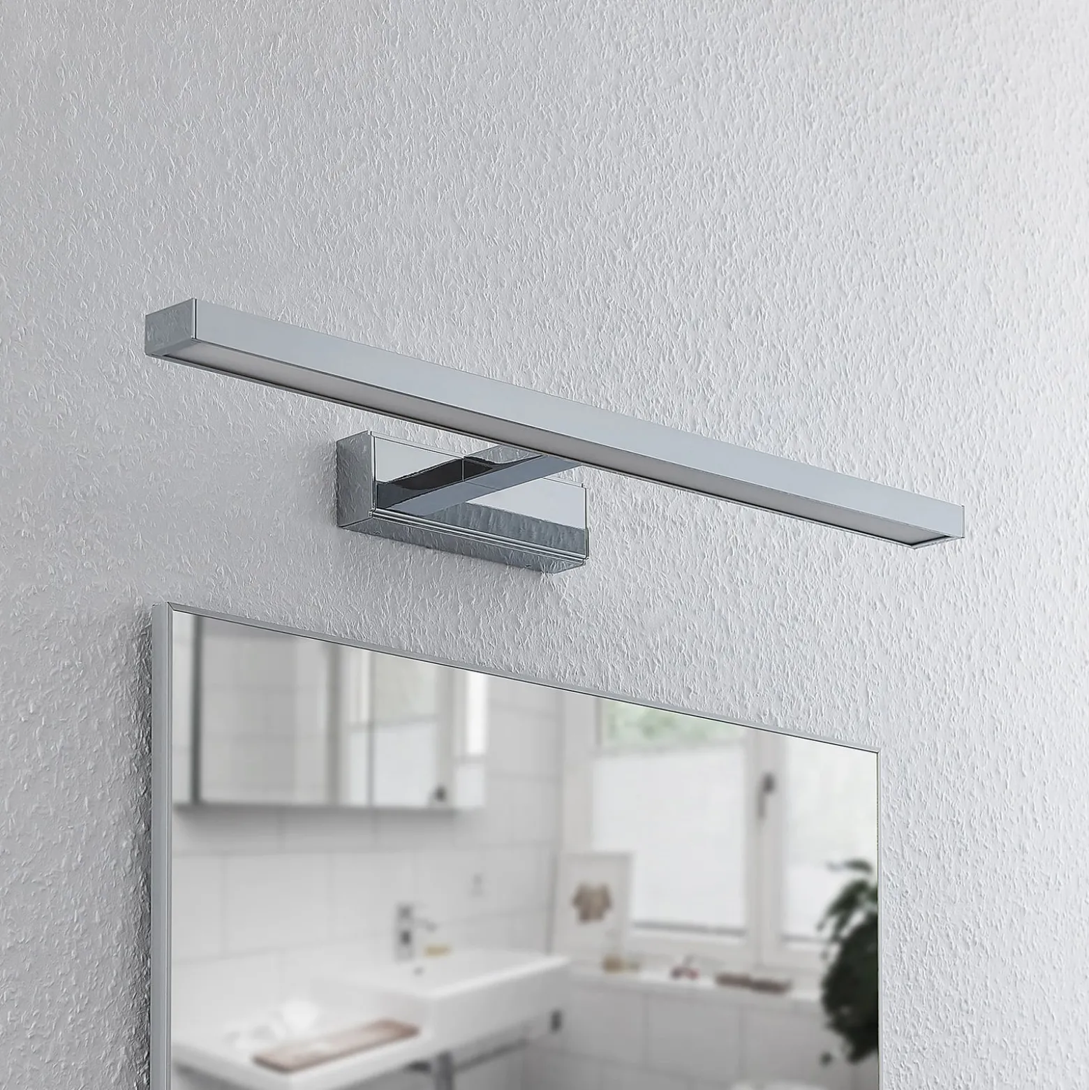 Lindby LED-peilivalaisin Jukka, 60 cm, kromi, metalli, IP44