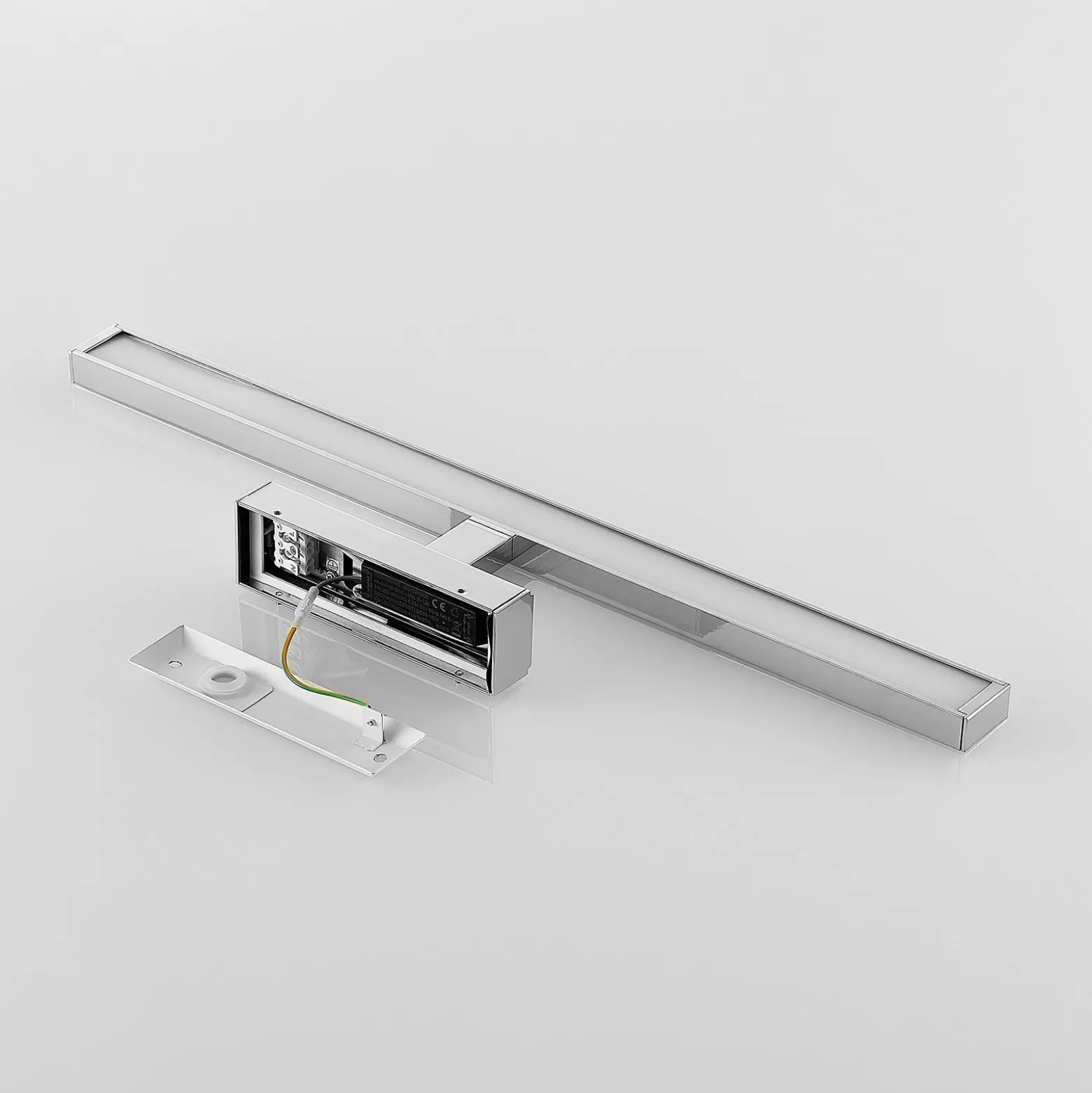 Lindby LED-peilivalaisin Jukka, 60 cm, kromi, metalli, IP44