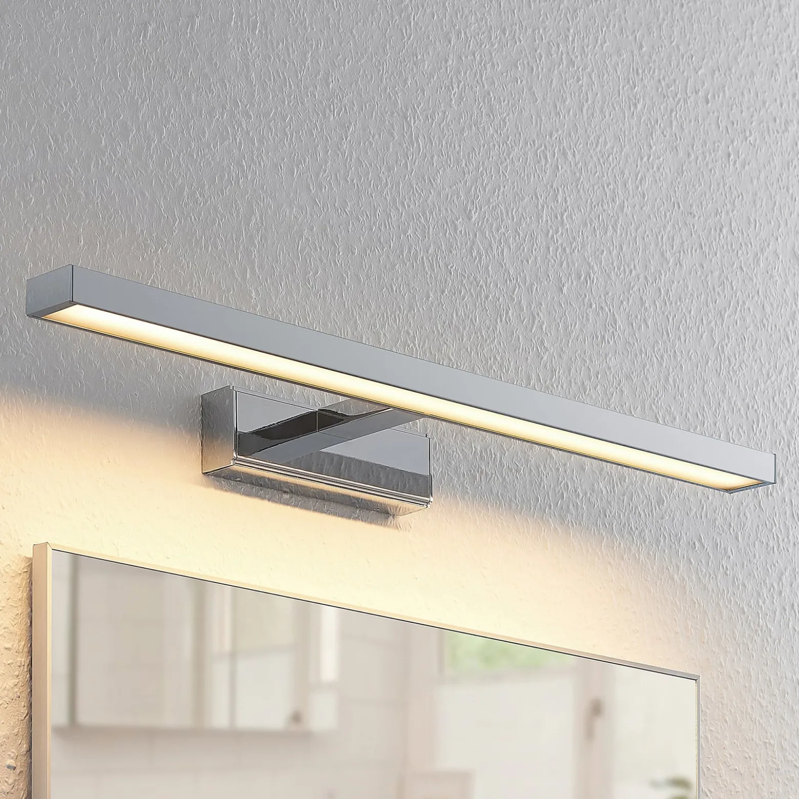 Lindby LED-peilivalaisin Jukka, 60 cm, kromi, metalli, IP44