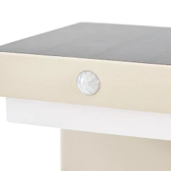 Lindby LED-pollarivalaisin Eleazar, beige, alumiini, anturi