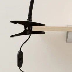 Lindby LED-puristinvalaisin Baris, korkeus 44 cm, musta, 3000K