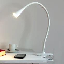 Lindby LED-puristinvalaisin Baris, valkoinen, korkeus 44 cm, 3000K
