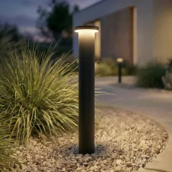 Lindby LED-pylväsvalaisin Cirel, korkeus 45 cm, musta, IP65
