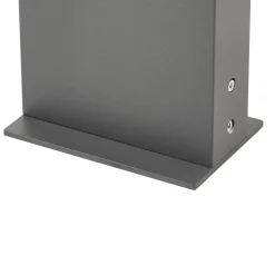 Lindby LED-pylväsvalaisin Meloni, antrasiitti, 65 cm, IP65, kääntyvä